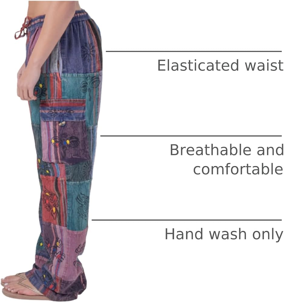 パンツ eaphi cotton lace patchwork pants Hippie Patchwork Pants, Organic Cotton Harem Trousers